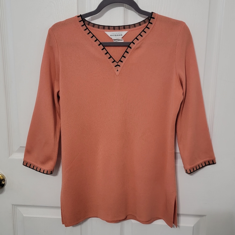 Exclusively Misook 3/4 Sleeve Top